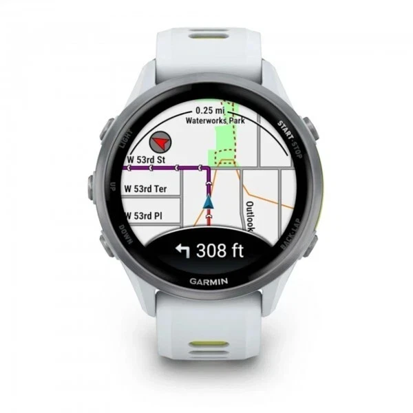 Relógio GPS Garmin Forerunner 970 DLC titânio branco com pulseira amarela 010-02969-01 - Imagem 3 de 3