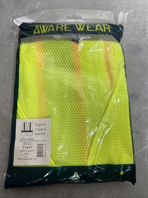 ERB by Delta Plus S322 Type R Class 2 Mesh Safety Vest Yellow Lime
