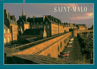Saint-Malo France Ramparts Docks Jos Le Doare Vintage Postcard