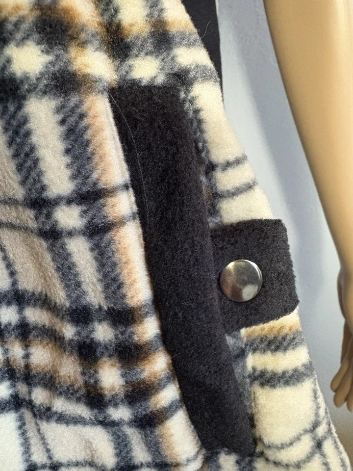 Jane Ashley клетку молнии спереди жилет размер средний новый с Ярлыками - Изображение 3 из 4