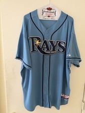 Majestic Cool Base Tampa Bay Rays Men's Jersey Authentic MLB Size 56 Light Blue