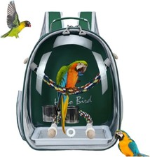 Bird Traval Carrier Cage, Multi Vent Holes Clear Space Capsule Astronaut Backpa