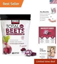 Total Beets Acai Berry Chews - 60 Count Heart Health and Natural Energy Support