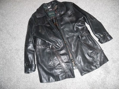 Danier Canada Dark Brown Leather 3/4 Length Coat size Large