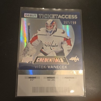 Vitek Vanecek Washington Capitals 20/21 Credential Debut Ticket Access # /799
