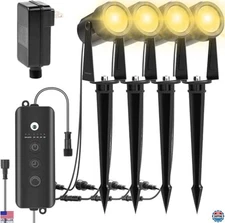 ZYAN Low Voltage LED Landscape Spotlights - Dimmable, Timer, IP65 Waterproof,