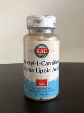  Kal Acetyl-L-Carnitine  Alpha Lipoic 60 Tablet EXP. 12/2025