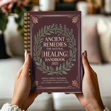 The Ancient Natural Healing Handbook, Spiral-Bound Guide for Herbal Remedies