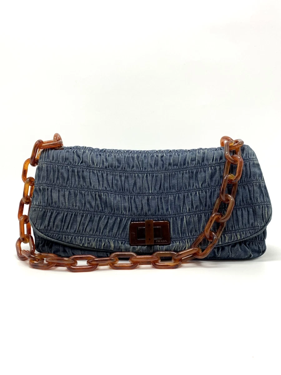 25+ PRADA Denim Exterior Shoulder Bag Bags & Handbags for Women