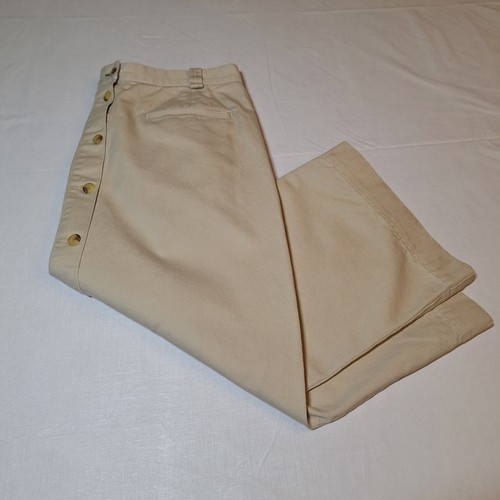 Tommy Hilfiger Vintage hellbraun khaki Knopfleiste Midirock Y2K adrett bescheiden Gr. 14 - Bild 12 von 13