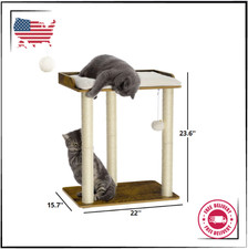 26.7in Large Cat Tree Tower Condo, Cat Scratch Posts for Indoor Cats, Big Pla...