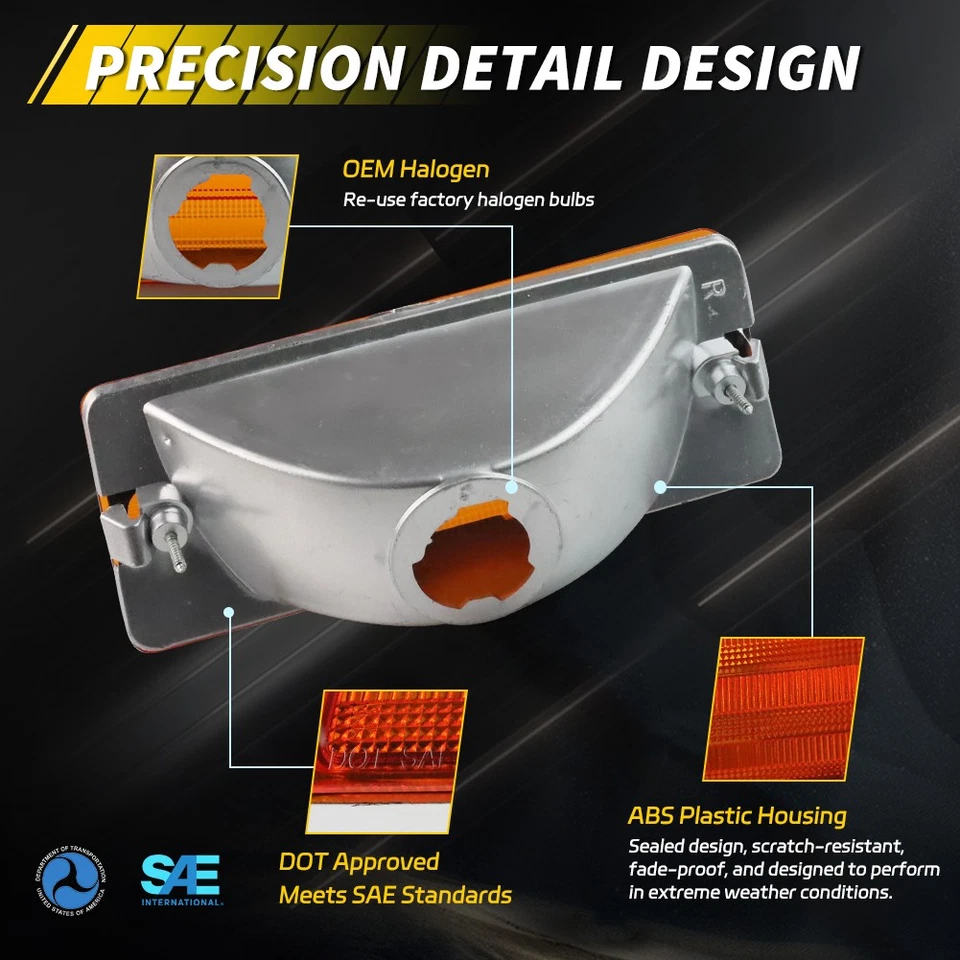 Luces de señal de giro delanteras ámbar para Jeep Cherokee Wagoneer J10 J20 76-83 Foto 4 de 4