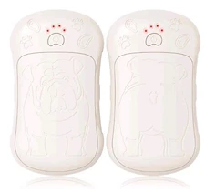 Beige Magnetic Hand Warmers 2 in 1 Rechargeable Instant Heat 18 Hours Safety ...