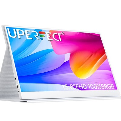 UPERFECT 15,6'' 1080P FHD Tragbarer Monitore Weiß Bildschirm Für Laptop Computer