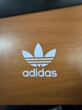 Adidas old school Vinyl white decal sticker set of 2