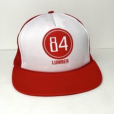 Vintage 84 Lumber Store Hat Rope Mesh Snapback Trucker Cap 90s Y2K Logo Promo