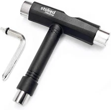 Stoked Ride Shop Skateboard T-Tool, Black