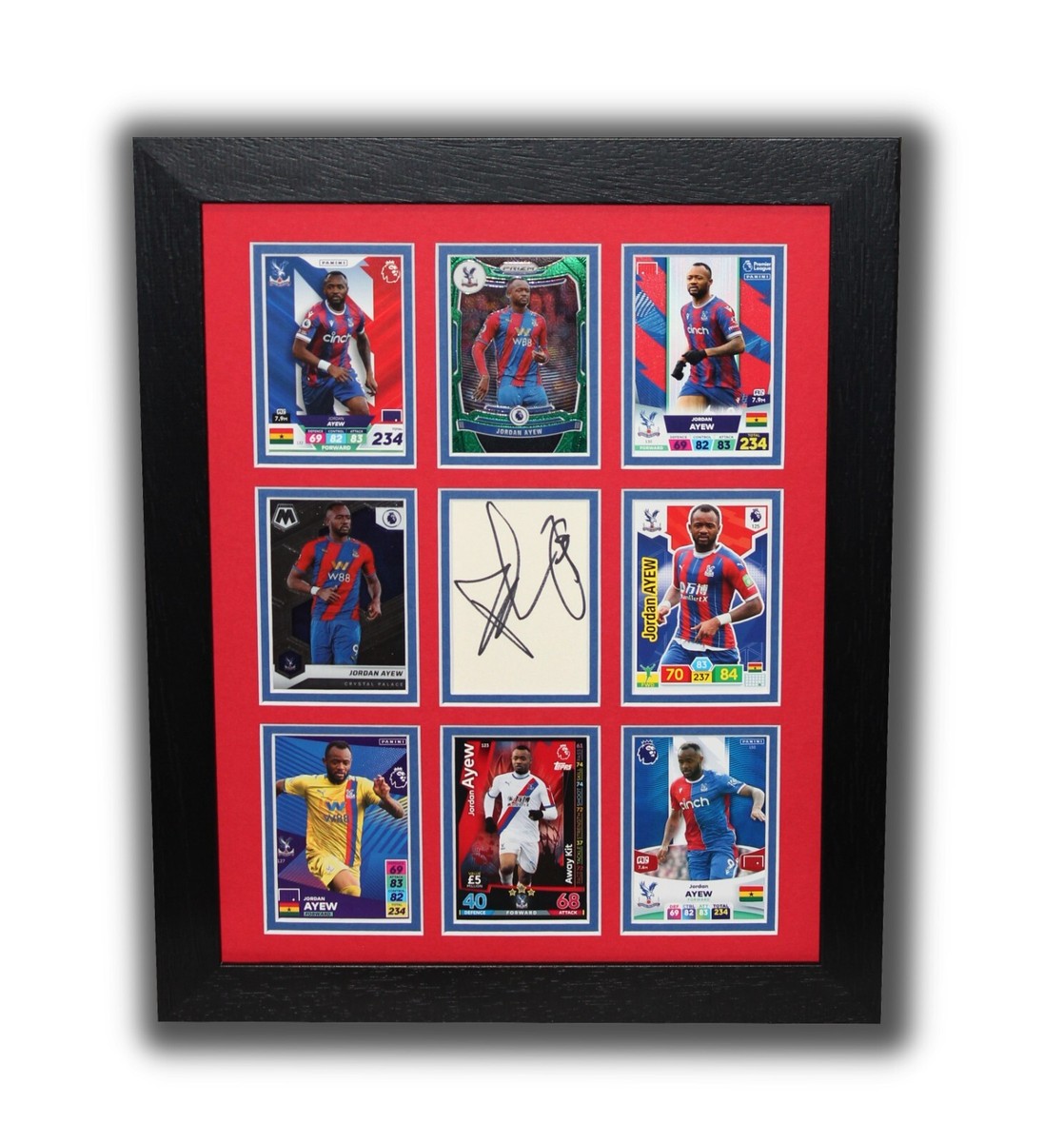 JORDAN AYEW Crystal Palace Ghana FRAMED Signed Autograph Card