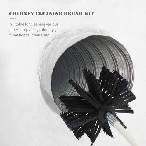 Chimney Cleaning Brush Kit 9PCS Poles with Nylon Brush Head Duct Vent L8S0 - Picture 4 of 8
