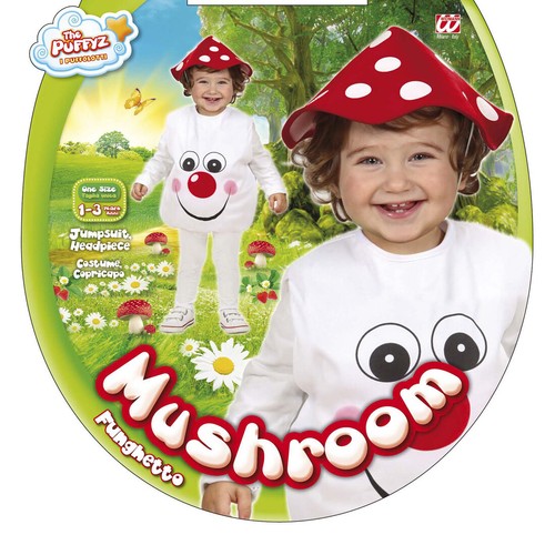Pilzkostüm Kinder Baby Fliegenpilzkostüm 90-104 cm 1-3 Jahre Fliegenpilz Kostüm - Bild 2 von 2