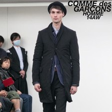 COMME des GARCONS HOMME Chesterfield Coat Polyester Black