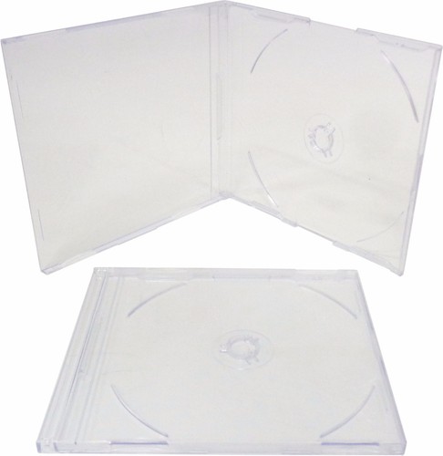 (100) Klar 7 mm SLIM CD DVD Daten Disc Juwel Hüllen Boxen Single Dünn #CDBS07CL - Bild 2 von 2