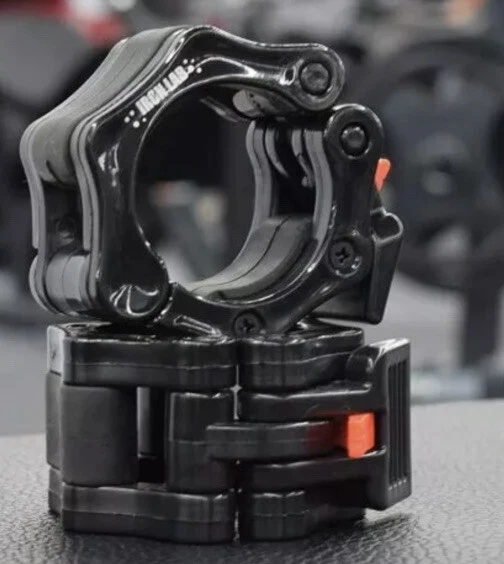 Nuevo Iron Lab Olympic Barbell Collar Par 2" Pro ABS Bloqueo Negro Juego de 2 Foto 4 de 4