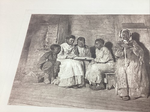 ART PAPER ETCHING PRINT HOMER WINSLOW SUNDAY MORNING IN OLD VIRGINIA APPLETON - Picture 6 of 23