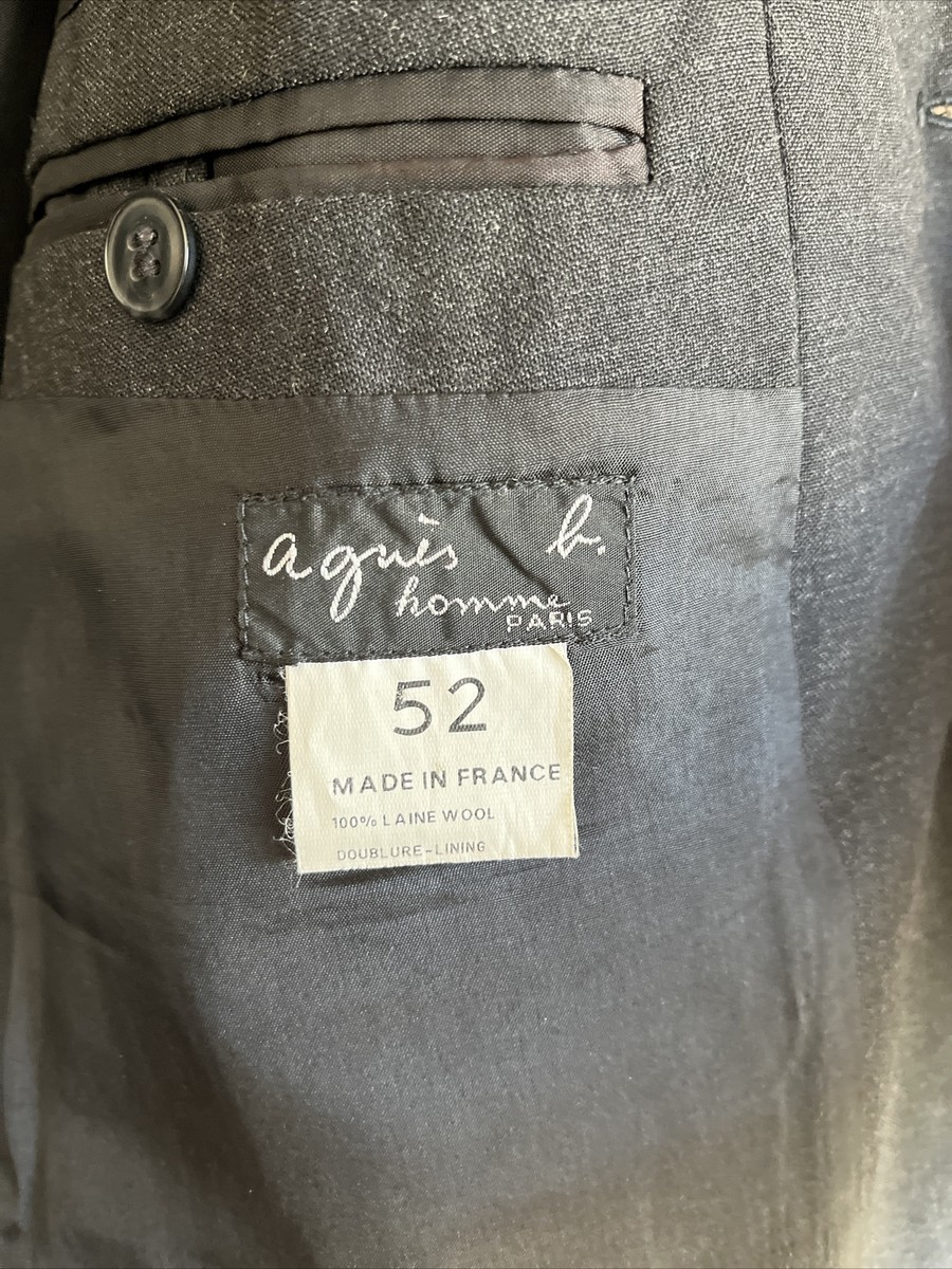 Vintage Agnes b. Homme Men’s Suit Jacket, Sz 52, France
