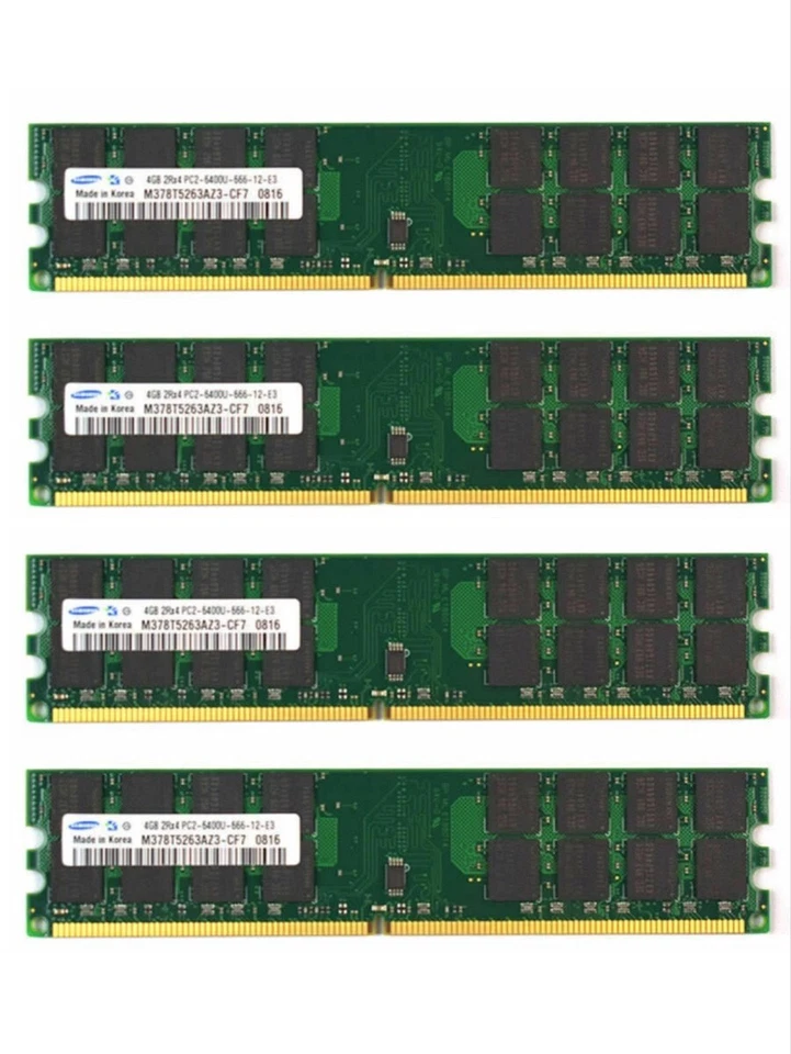 Samsung 16GB (4X 4GB) DDR2 800Mhz PC2-6400 AMD DIMM Non-ECC Desktop Memory Ram - Image 3 of 4