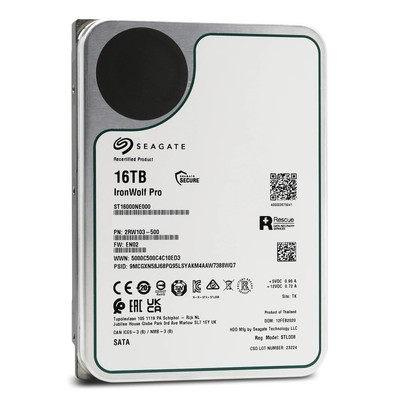 Seagate IronWolf Pro 16TB HDD 3.5 Zoll NAS Festplatte intern SATA 6Gb/s 7200rpm 