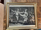 Antique Engraving - Rustic Dance Scene - 42.5cmX48cm