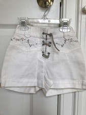 NWT Girls Ralph Lauren White Denim Shorts, Size 6