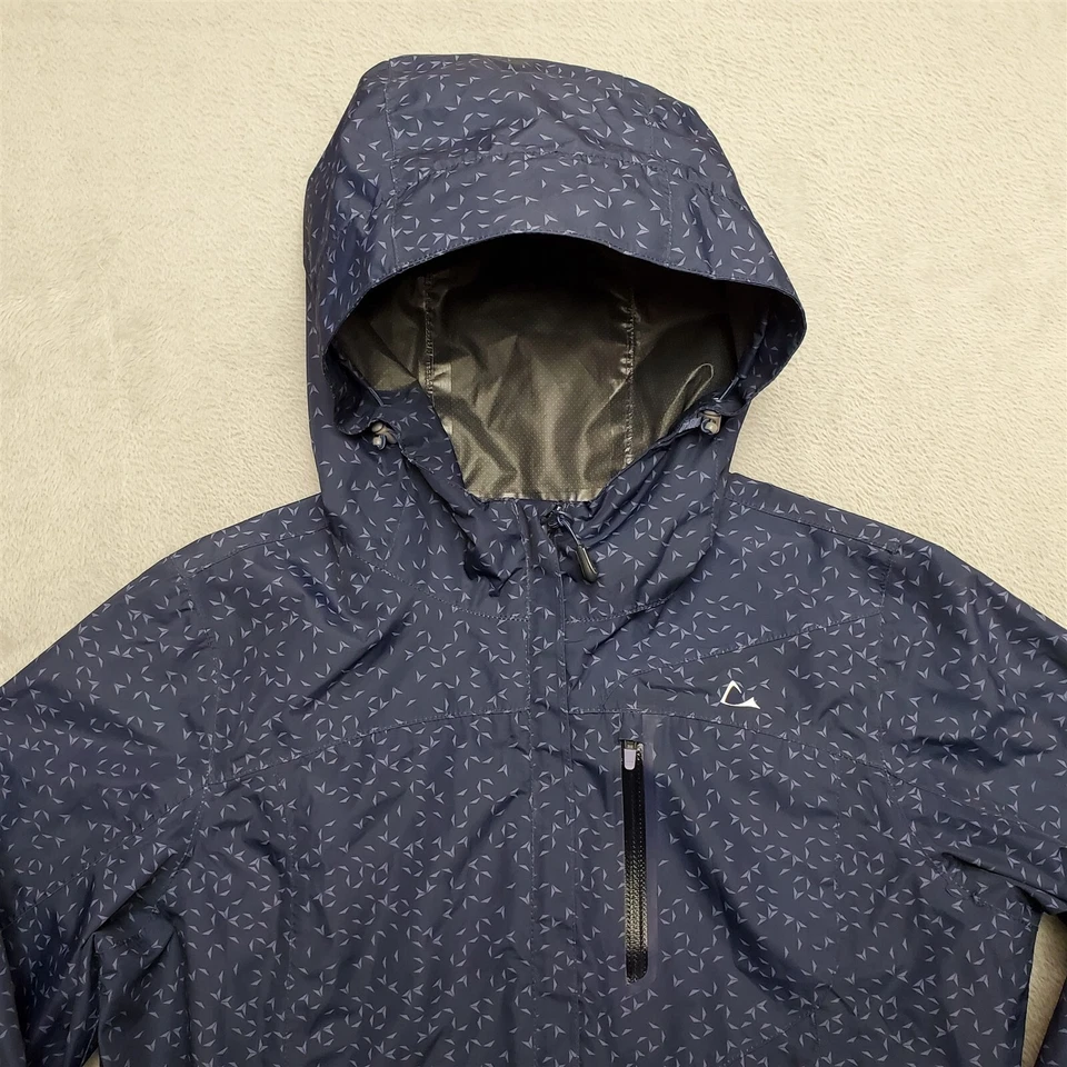 Chaqueta de Lluvia Paradox Mujer Pequeña Azul Con Capucha Bolsillos con Cremallera Poliuretano Ligero Foto 2 de 4