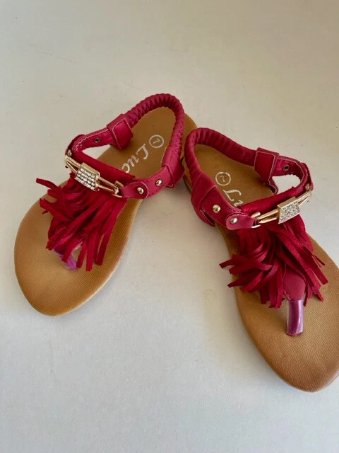 Lucita Red Sandals Little Girls Size 7 eBay