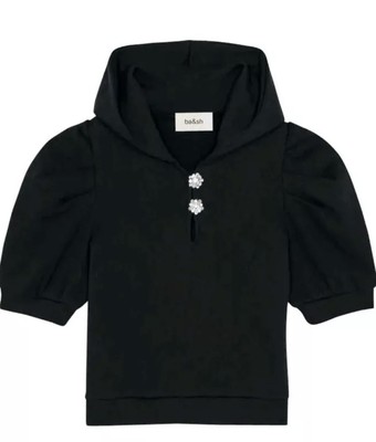 Ba&sh  Black Hoodie Medium (EU 2)  Dylia Sweatshirt Carbone $250 Women