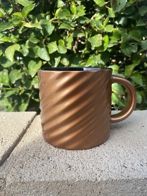 Starbucks 2024 Brown Gold Ceramic Coffee Mug Cup 14 Oz | eBay
