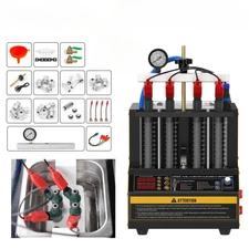 Fuel Injector Heating Cleaning & Tester Machine Car 4-Cylinders Heating Cleaner