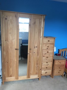 Argos Scandinavia Pine Bedroom Furniture Wardrobe Chest Of ...
