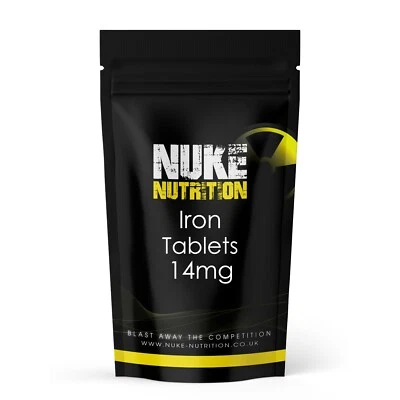 NUKE NUTRITION IRON Tablets 14mg - Tiredness Pregnancy Anaemic Energy Supplement