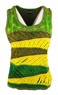 Ethno Hippie Nepal Goa Trance Shirt Razorcut Top Oberteil ärmellos