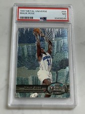 1997 Metal Universe Malik Rose PSA 7 Charlotte Hornets