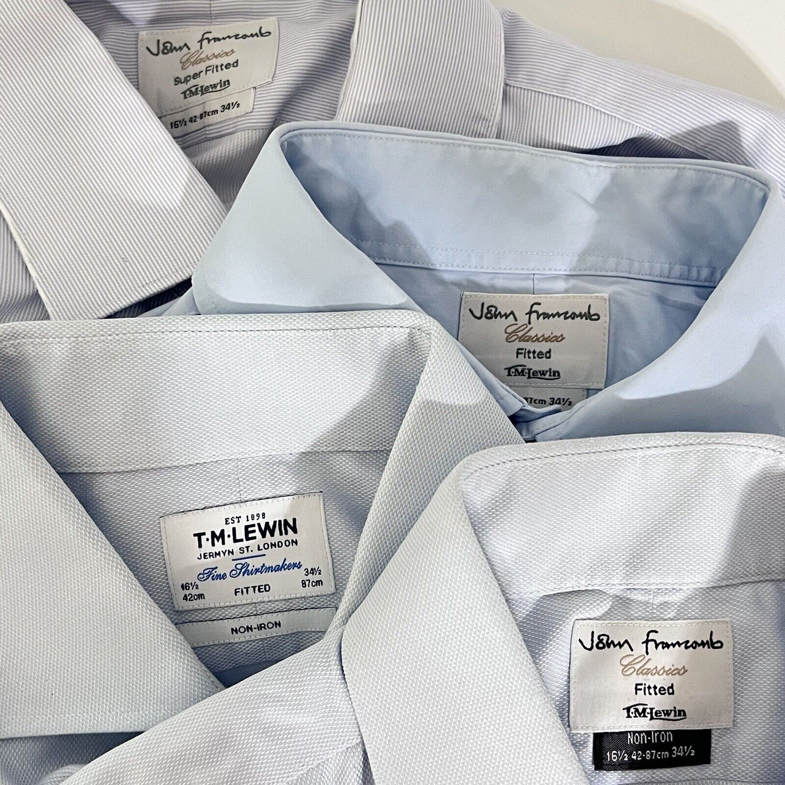 John Francomb TM Lewin Mens Dress Shirt Lot Of 4 … - image 1