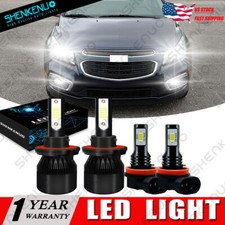 For Chevy Cruze 2011 2012-2015 6000k Led Headlight H13 H11 Fog Light Bulbs 4x