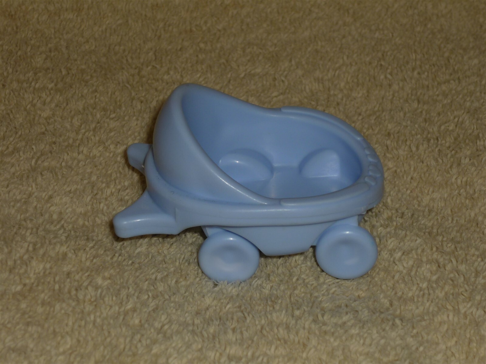 Fisher Price Little People Light Purple Blue Baby Stroller Buggy Rare #1