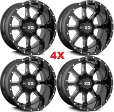Xd 24x14 Wheels Gloss Black Milled Deep Lip Sierra Silverado Ram 1500 Fuel Tis