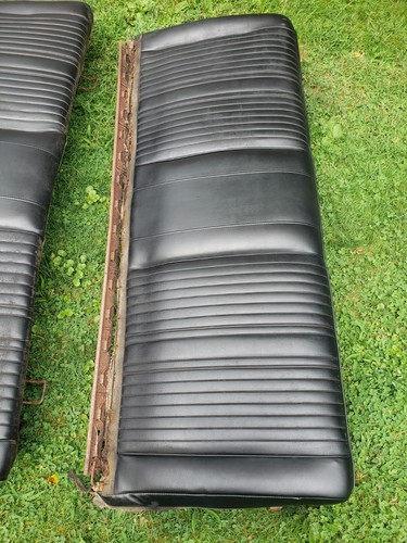 1965 Chevy Impala SS Biscayne Rear Back Seats OEM Original Black 1965 - 1970 - Picture 4 of 5