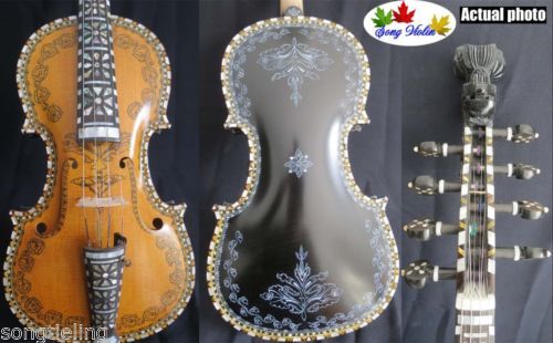 Hand made Norwegian fiddle 4/4 violin 4*4 Hardanger fiddle great sound #10979 - Picture 1 of 12