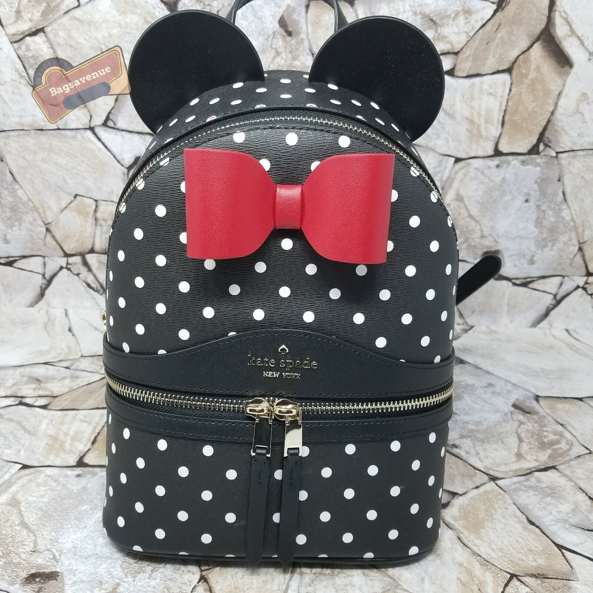 Disney x Kate Spade New York Minnie Dome Backpack Black 
