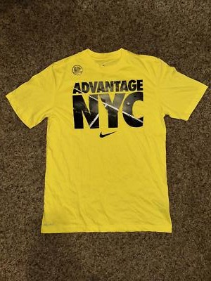 Nike Men's Advantage NYC Tennis Yellow T-Shirt | eBay
